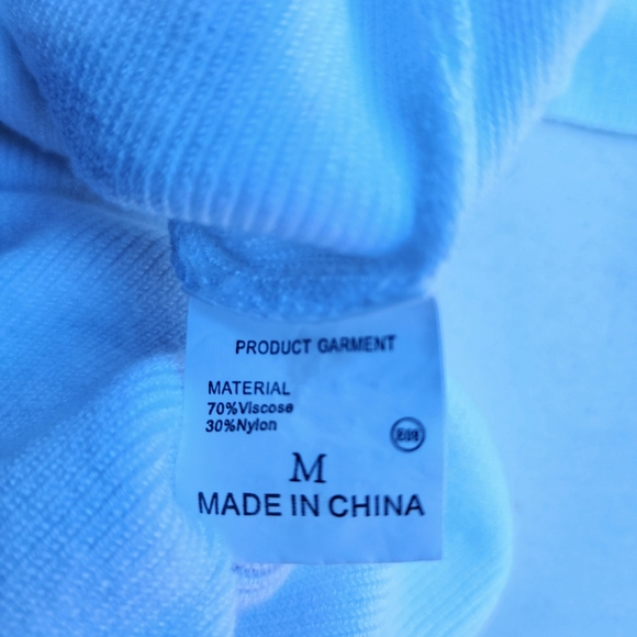 Women’s Knit Sweater Dress White Viscose V-neck Winter Bat Long Sleeve Ribbed M - Picture 13 of 14